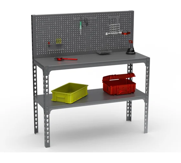 Преимущества и области применения металлического верстака с перфопанелями для мастерских и гаражей